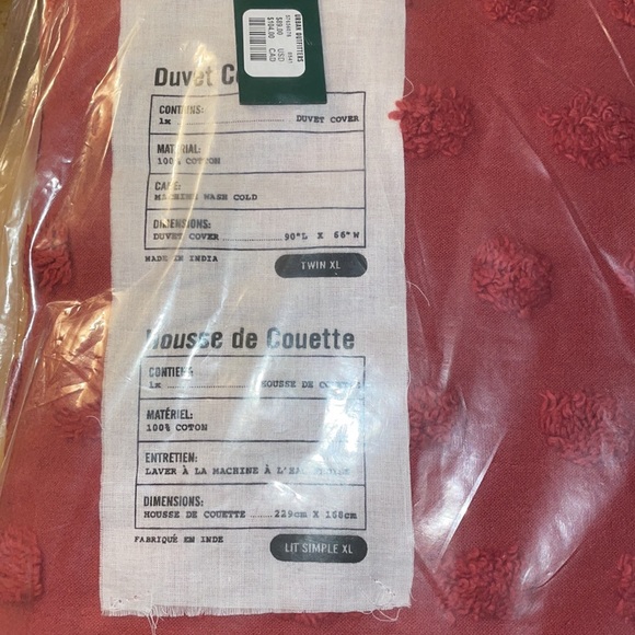 Tufted Dot Duvet Cover Twin XL New - Picture 7 of 8